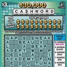 $30,000 Cashword