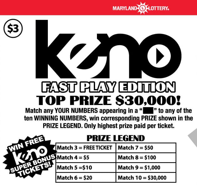 Keno FAST PLAY Edition