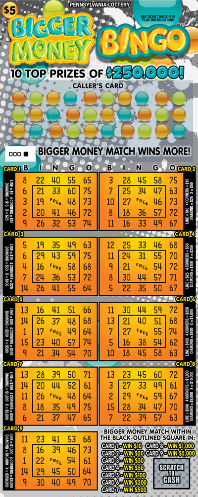 Bigger Money Bingo